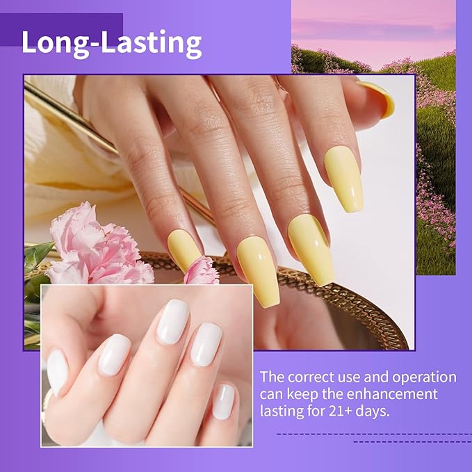 JODSONE 60 Bottles of Gel Nail Polish Kit with U V Light 55 Kinds of Gorgeous and Charming Gel Polish Kit 5 Pieces Soak off Glossy Matte Top Coat Base Coat