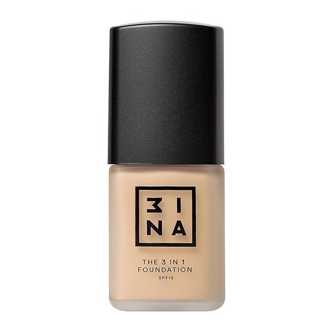 3INA The 3-In-1 Foundation 213 - Vegan Formula - Combination Of Primer, Concealer And Foundation - Medium Coverage - Natural Finish - Perfect For Covering Lines And Blemishes - Long Lasting - 1.01 Oz