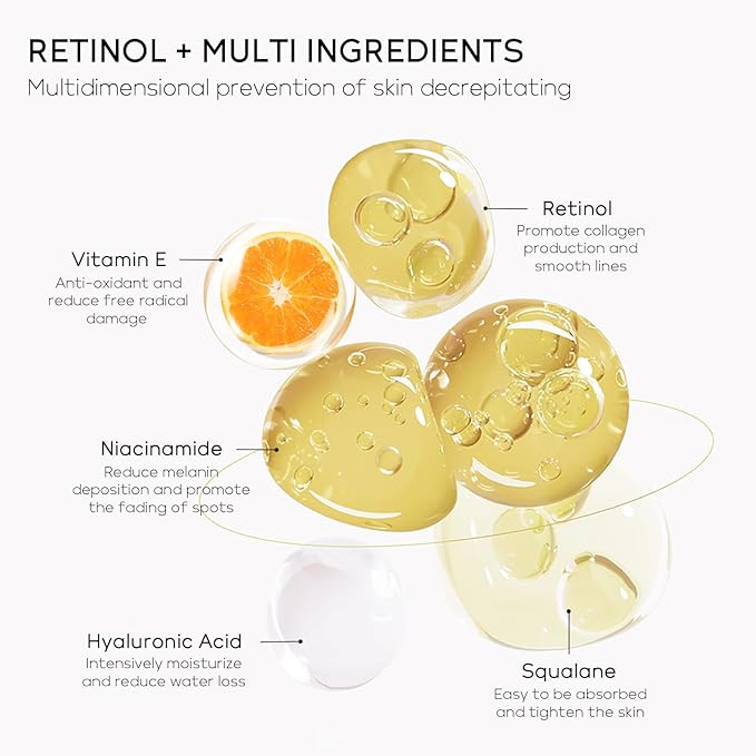 Retinol Skin Care Set, Dark Spot Remover for Face with Face Serum, Eye Cream, Moisturizer, Anti Aging Facial Skin Care Routine Kit, Wife Mom Women Gifts for Christmas Stocking Stuffers
