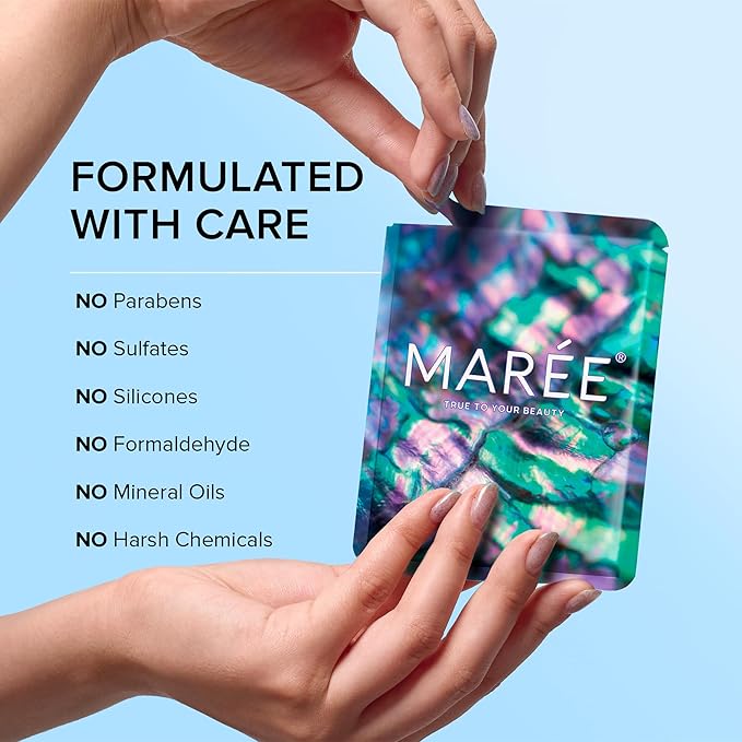 MAREE Eye Gels 2 PACK - Under Eye Patches for Puffy Eyes and Dark Circles with Natural Marine Collagen & Hyaluronic Acid - Anti-Aging Masks for Face to Soothe Puffiness