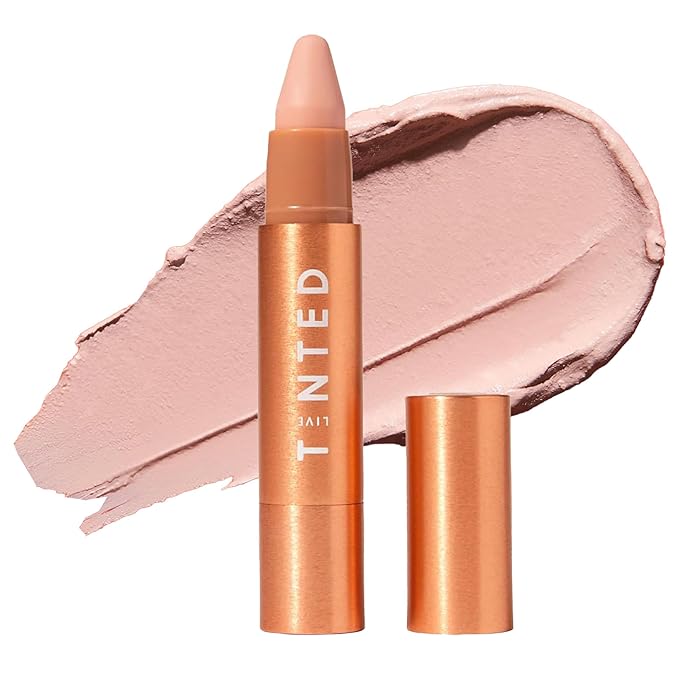 Live Tinted Huestick: All-over Color Corrector Multistick for Brighter, Balanced Skin, Works on Lips, Cheeks, And Eyes, Vitamins C+E Soothes, Heals & Nourishes Damaged Skin - Aura 3g / 0.1oz