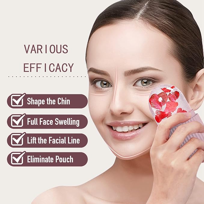 XHJRI Ice Face Roller Massager,Ice Cube Roller for Face, Eyes and Neck Naturally Conditioning and Skin Care,De-Puff Eye Bags,Reduce Migraine Pain,Reusable Massage Silicone Ice Mold (Brown)