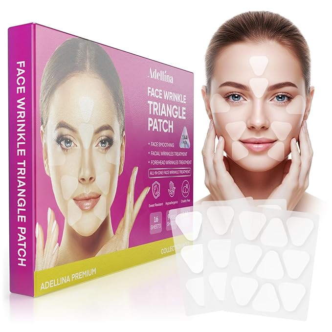 New Anti Facial Wrinkle Patches: Anti Wrinkle Patches Overnight - Smile Line Pathces - Facial Wrinkle Patche for Forehead, Smile Line, Under Eye 144 Pcs (1 Count (Pack of 144), Unscented)
