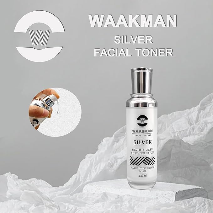 Luxury Skin Care Silver Solution, Facial Cream, Moisturizer, Toner and Serum