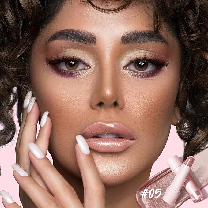 2PCS Tinted Lip Balm Chapstick with Color, Natural Semi - Gloss Finish, Hydrating/Coloring 2 in 1 Moisturizer Lip Stick for Girls & Women #01＋#05