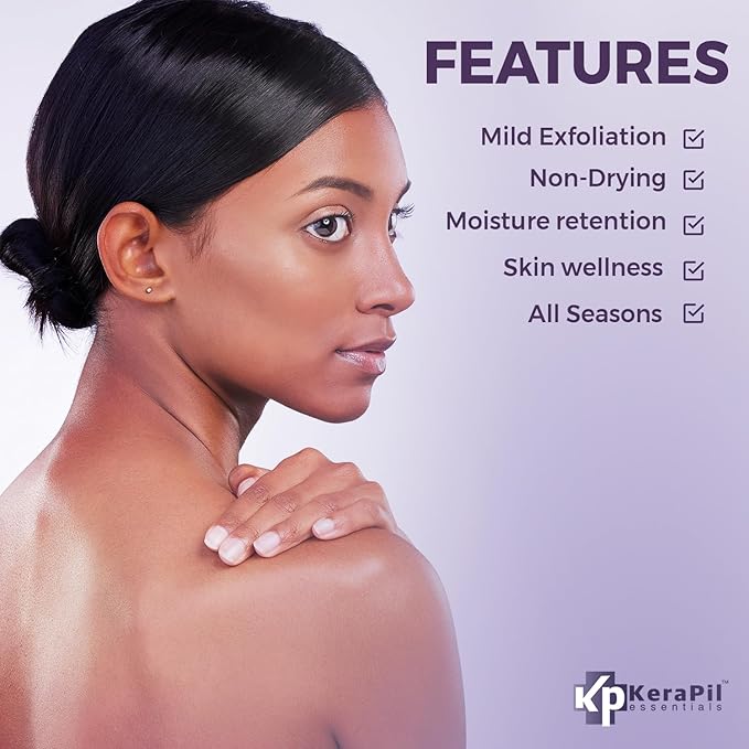 KP Exfoliating Body Treatment with 10% AHA – Non-Gritty Cream Formula with Glycolic & Lactic Acids for Smoother-Looking Skin, Made in USA – 4 oz