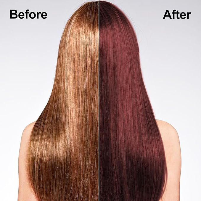 Dark Wine Red Hair Dye, Hair Dye Shampoo for Men and Women, Hair Color Shampoo for Home Use, Shampoo Para Canas, Hair Dye Shampoo 3 in 1, 16.9 Fl Oz (Dark Wine Red)