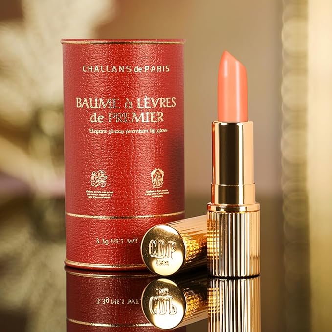 [CHALLANS de PARIS] Elegant Glosy Premium Lip Balm(Coral), Instinct Plumping Lip, Moisturizing Lip Care, Glossy and Smoother Lips, Lip Gloss(Coral)