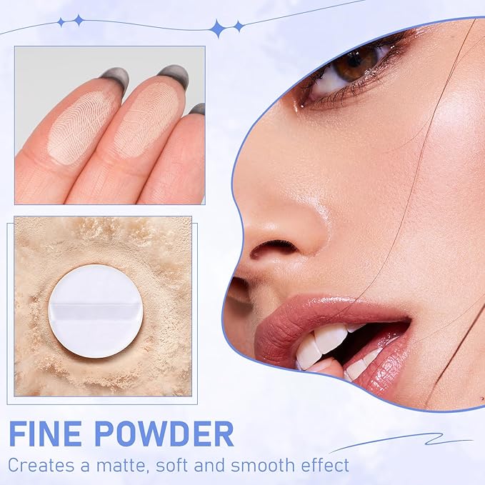 Maycheer Face Powder, Maycheer Setting Powder, Maycheer Lasting Waterproof Oil Absorbing Pressed Powder Compact, Lightweight Finishing Pressed Powder Compact (Dark Complexion, 03)