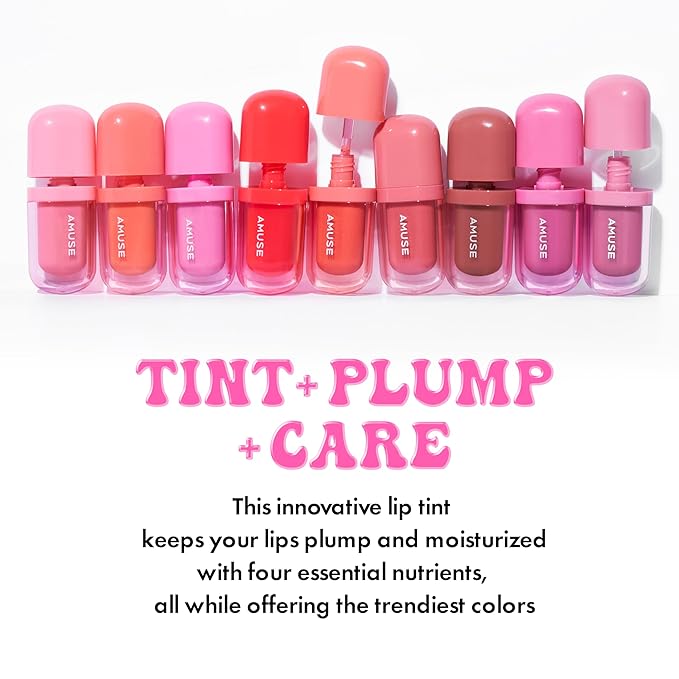 Amuse SEOUL BEBE TINT - 05 NUDE PUMPKIN | 24-hour Long-lasting Lip Stain, Plumping, Hydrating, Moisturizing, No Peel Off, Lip Care, Treatment, Non Sticky, Korean Lip Tint for Dry Lips