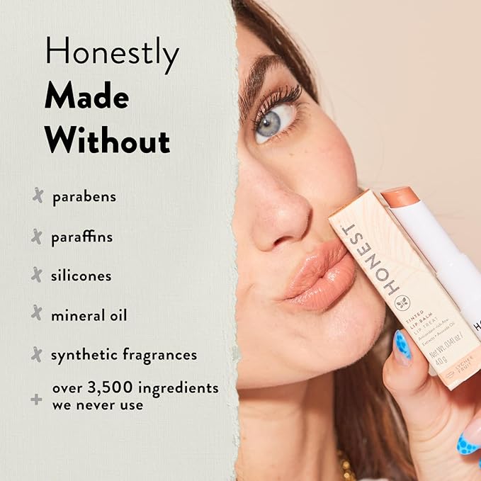 Honest Beauty Extreme Length Volumizing Clean Mascara + Moisturizing Tinted Lip Balm in Summer Melon Bundle | EWG Verified + Cruelty Free | 0.27 fl oz, 0.14 oz