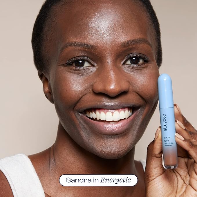 Alleyoop Game Face Concealer Makeup, Lightweight to Medium Buildable Coverage Under Eye Concealer, For Blemishes, Crease-proof and Hydrating with Smooth Second Skin Finish - Energetic