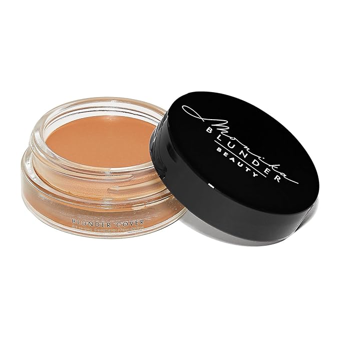 Monika Blunder Beauty - Blunder Cover Foundation Concealer - Shade: 6 - Sechs - Deep, Neutral/Golden Undertones - Clean Beauty, All-In-One, Cruelty-Free, Vegan - 0.62 oz