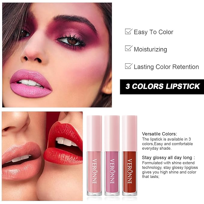 VERONNI All in One Makeup Kit,Eye Face Lips Makeup For Mother's Day,Multipurpose Women's Makeup Sets,Beginners and Professionals Alike (All in one makeup set)
