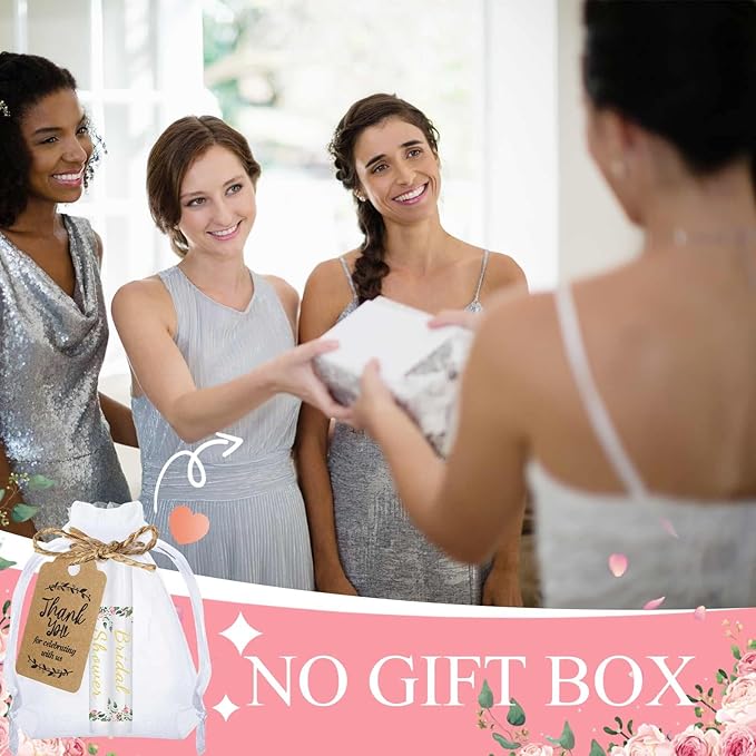 Demissle 50 Pcs Bridal Shower Lip Balm Gift Set with 100 Pcs Organza Bags Thank You Tags 20 Meters Rope wedding Party Favor for Guest Favors Gift Party Decoration Souvenirs(Floral)