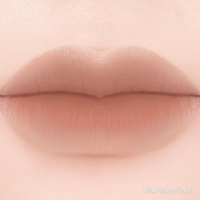 BBIA Last Velvet Lip Tint - Soft & Creamy Matte Finish Lip Stain, Blur Effect with Velvety Texture, Long-Lasting, High Pigment, Lightweight, Non-Drying, Korean Lip Makeup (34 FEIGN CALM)
