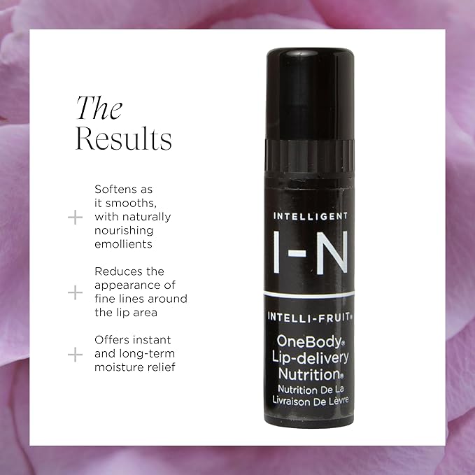 OneBody Lip Delivery Nutrition, Antioxidant-Rich Lip Balm Nourishes, Protects, and Perfects, for All Skin Types, 0.3 Oz