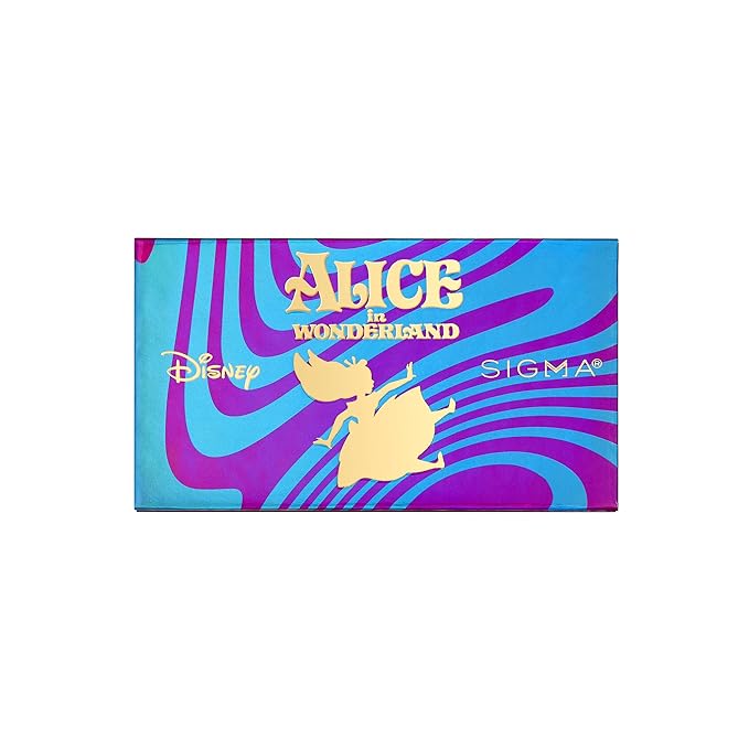 Sigma Beauty and Disney Makeup Palette- Alice in Wonderland Highlighter and Blush Palette - Long lasting blush and Highlighter Pressed Powder - Gluten Free, Cruelty Free, Vegan Makeup Palette