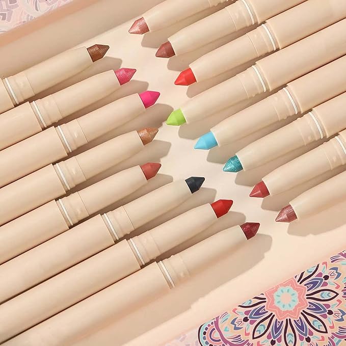 Green Eyeshadow Stick, Smooth Cream Shimmer Eyeshadow Pencil, Waterproof Long Lasting High Pigmented Hypoallergenic Eye Shadow Highlighter Stick Create Multi-Dimension Eyes Look(08# Grass Green)