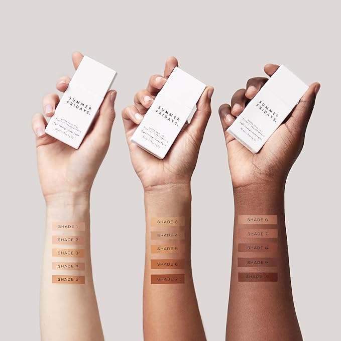 Summer Fridays Sheer Skin Tint - Skin Tint with Hyaluronic Acid - Helps Diminish Uneven Skin Tone - Sheer to Light Coverage - Shade 1 - Fair with Neutral Peach Undertones (1 Fl Oz)