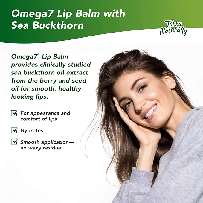 Terry Naturally Omega7 Lip Balm - 0.15 Oz, Pack of 3