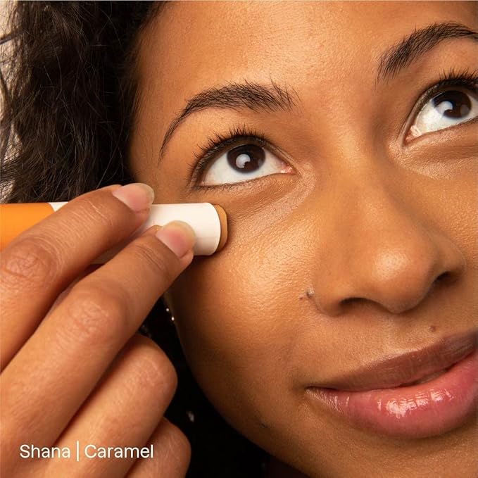 ATTITUDE Oceanly Light Coverage Under Eye Concealer Stick, Titanium Dioxide-Free, EWG Verified, Plastic-Free, Vegan & Cruelty-free Makeup, Caramel, 0.2 Ounces