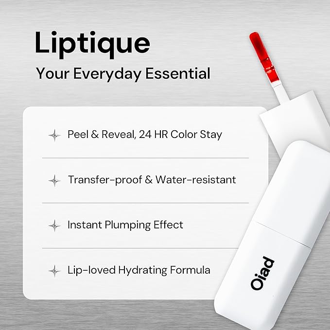 Liptique Korean Lip Stain Peel Off - 24 Hour Long Lasting Lip Tattoo, Waterproof & Transfer Proof, Nourishing & Hydrating Lip Tint for Women, Instant Plumping Lip Tints Peel Off (006 WINTTO)