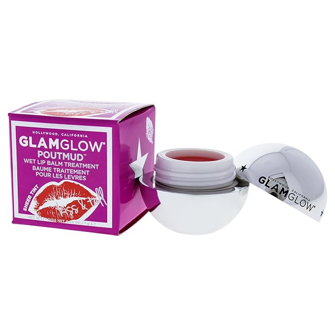 Glamglow Poutmud Wet Lip Balm Treatment Kiss and Tell for Women, 0.24 Ounce