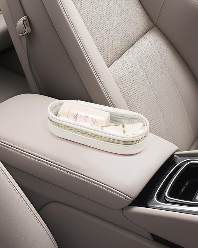 Clear Makeup Bag Small, TSA Approved Portable Toiletry Bag with Zipper Cosmetic Travel Bag Makeup Organizer Case Mini Makeup Pouch for Purse Car Organizer Bag for Women Men