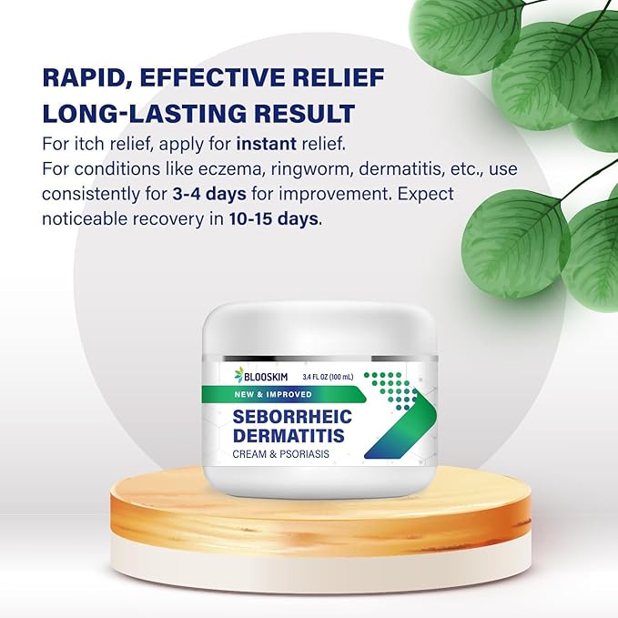 Seborrheic Dermatitis Face Cream – Face, Scalp & Body Moisturizing Treatment for Flaky, Itchy Skin – Daily Lotion for Psoriasis and Dermatitis Relief - Men and Women - 3.4 Fl Oz
