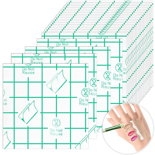 50 Pieces Hand Palette, Single Use Makeup Hand Palette Disposable Adhesive Palettes Cosmetic Makeup Palette for Every Makeup Artist (2.4 x 2.4 Inch)