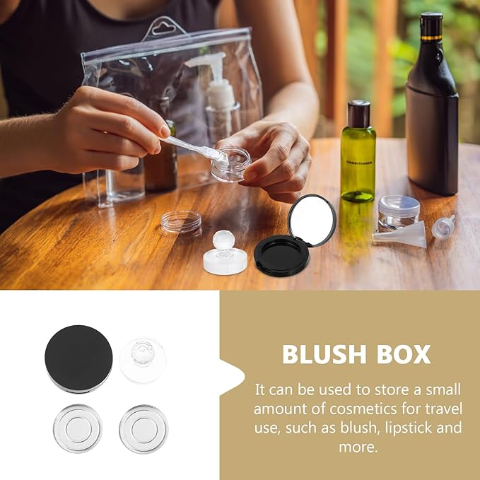 FRCOLOR 1 Set Portion Tray Loose Powder Compact Case Makeup Pallete Blush Storage Case Blush Container Reusable Blush Case Diy Empty Makeup Lipstick Container Blank Abs Sample Travel