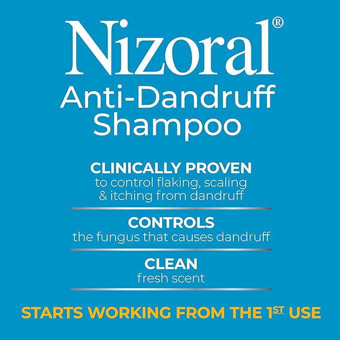 Nizoral Anti-Dandruff Shampoo with 1% Ketoconazole, Fresh Scent, 14 Fl Oz
