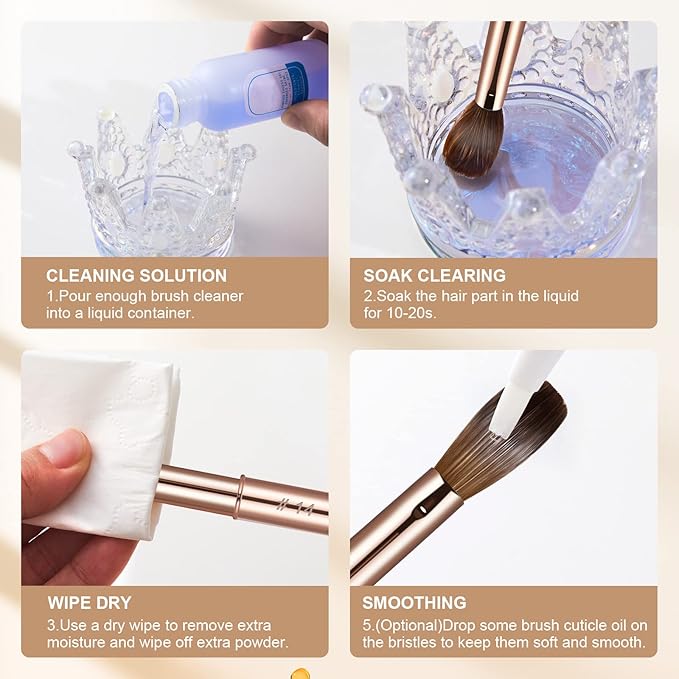 Acrylic Nail Brush Size 6,KEMEISI 100% Pure Kolinsky Nail Art Brushes Sturdy Handle Oval Shaped Acrylic Powder Nail Design Tools for Professional Manicure DIY Home Salon (Gold)