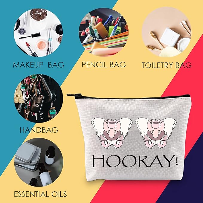 Physical Therapy Gift PT Survival Kit Physical Therapy Assistant Gift Hooray Cosmetic Bag for DPT SPT PTA Pelvic Health Gift (HOORAY!)
