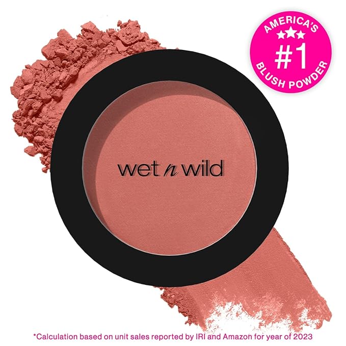 wet n wild Color Icon Blush, Effortless Glow & Seamless Blend infused with Luxuriously Smooth Jojoba Oil, Sheer Finish with a Matte Natural Glow, Cruelty-Free & Vegan - Bed of Roses