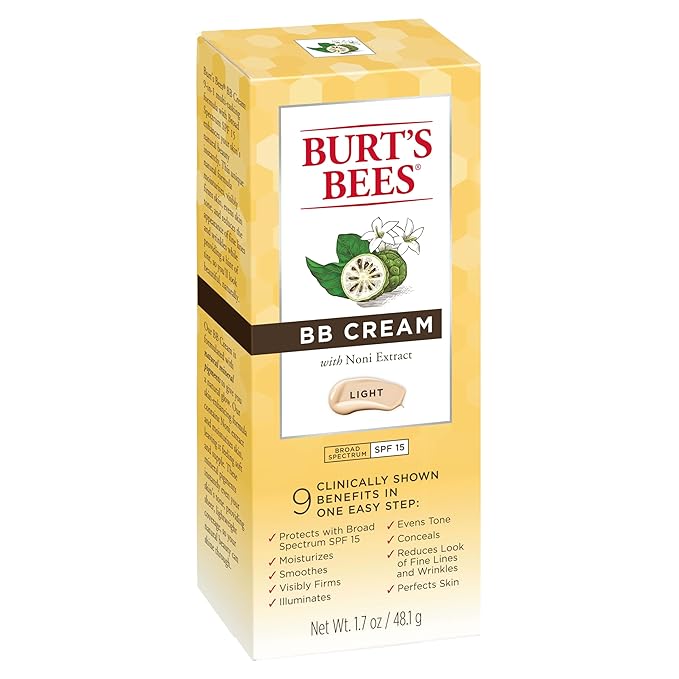 Burt's Bees BB Cream with SPF 15, Light, 1.7 Oz (Package May Vary)