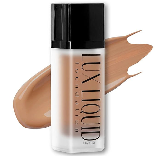 Organic Aloe-Based LUX Liquid Foundation, Natural Vegan Gluten-Free Made in USA, Cinnamon