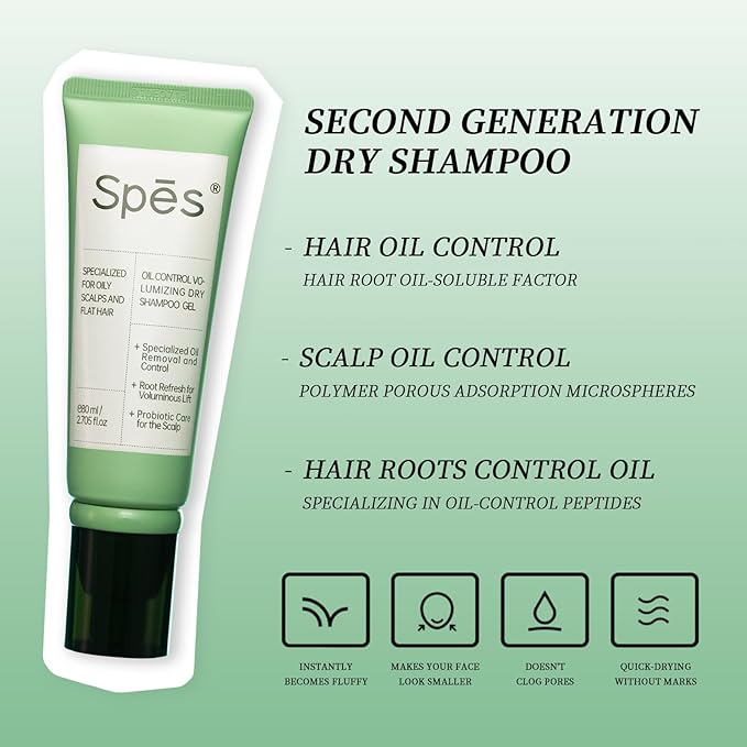 Dry Shampoo Oil Control Volumizing Gel，No need to wash. Plant ingredients, 24-hour oil control,convenient to use, Improves itchy scalp, 4D hyaluronic（5mlx5, Cedar Scent）