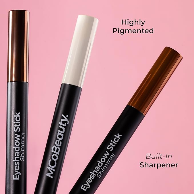 MCoBeauty Eyeshadow Stick, Matte, Chocolate, Highly Pigmented, Built-in Sharpener, Vegan, Cruelty Free Cosmetics