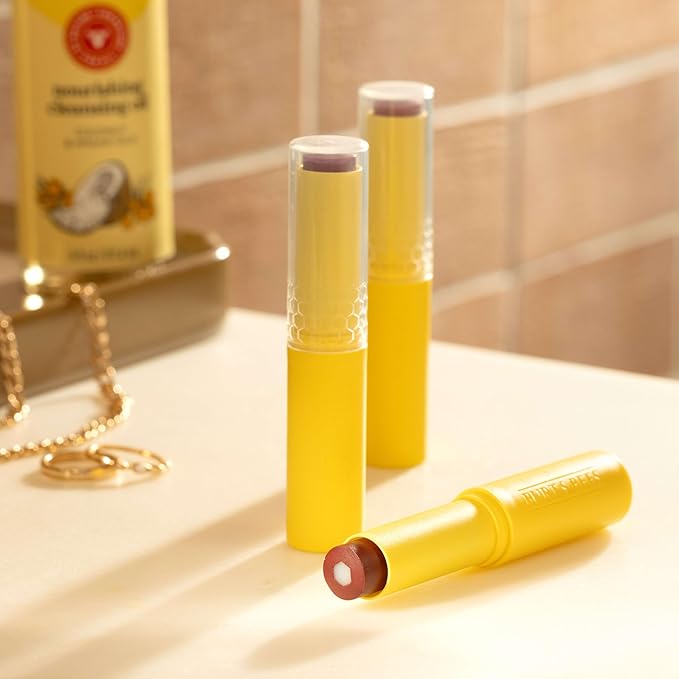 Burt’s Bees Back To School Gift Ideas, Tinted Boosted Balm, Misty Mauve, Hydrating Tinted Lip Balm with Vitamin C, E, and F Core, 24 Hour Lip Moisturizer, 100% Natural Origin, 1 Count, 0.16oz