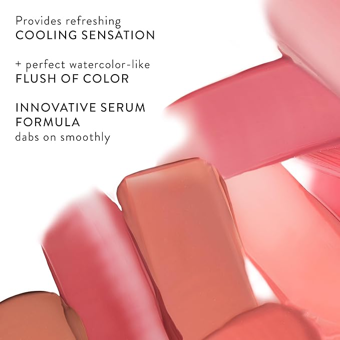 LAURA GELLER NEW YORK Serum Blush Tint, Lightweight Liquid Blush for Cheeks, Weightless Watercolor Sheer Finish, True Tawny