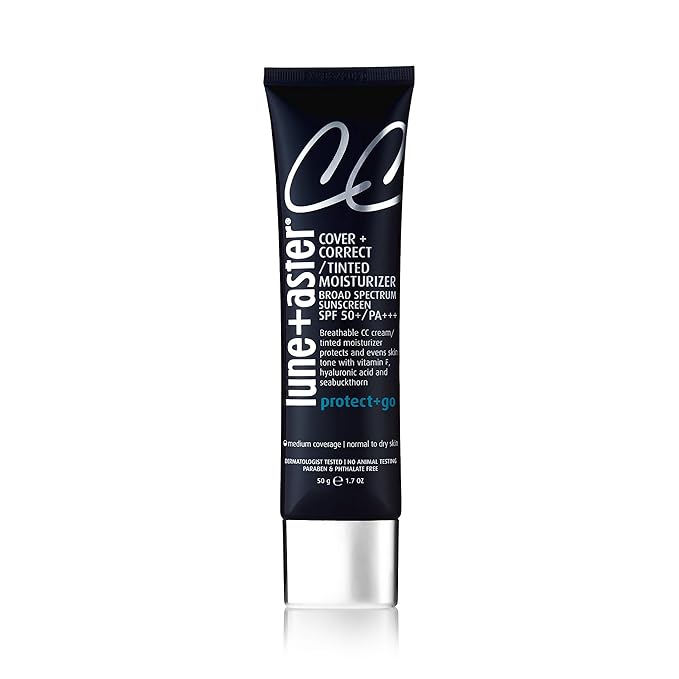 Lune+Aster CC Cream Broad Spectrum SPF 50/PA+++ - Medium - Medium coverage CC Cream with SPF 50 creates a dewy glow
