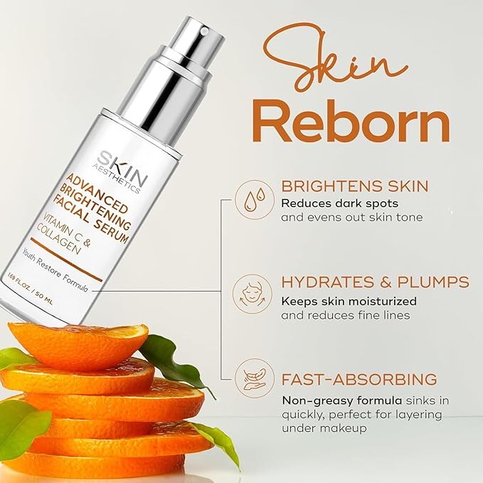 Serum & Face Mask Set, Vitamin C & Collagen & Hyaluronic Acid Value Set - Anti-Aging, Hydrating - Clean Beauty Ingredients, Cruelty-Free Korean Skin Care - Set of 3