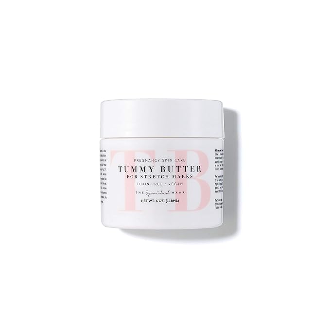 Tummy Butter Stretch Mark Prevention Cream - Safe for Pregnancy - Cocoa Butter & Shea Butter - Toxin Free - Vegan - C-Section Scar Lotion for Dry Pregnancy Skin