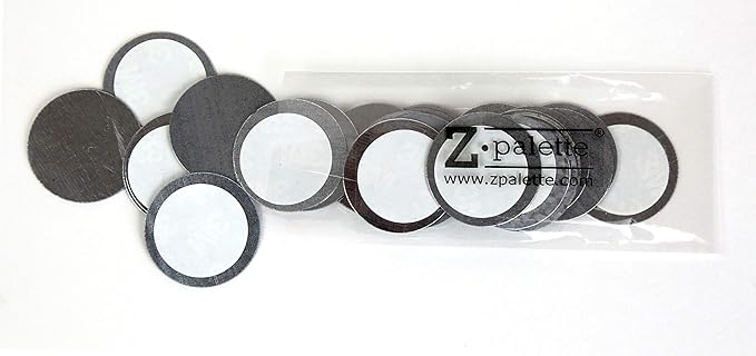 Round Metal Stickers 26mm 30-Pack for Non-Magnetized Makeup Pans
