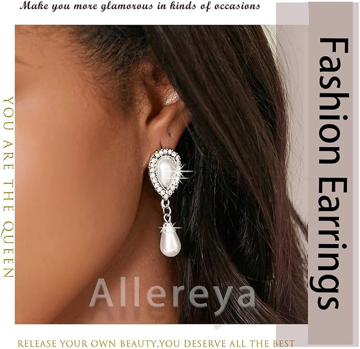 Vintage Crystal Pearl Drop Earrings Pearl Bow Dangle Earrings Long Pearl Tassel Chain Earrings Cz Bow Stud Earrings Jewelry for Women