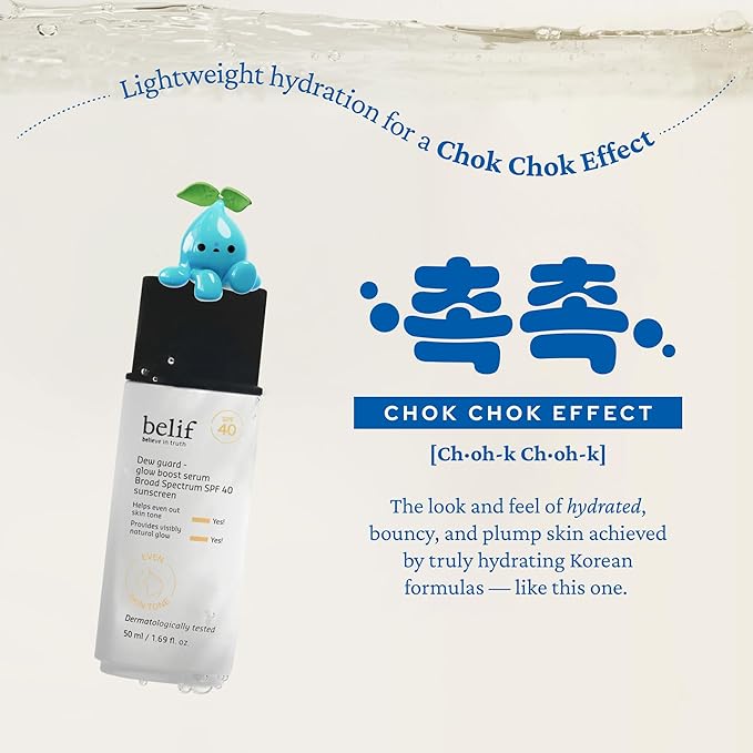 belif Dew Guard Vitamin C Glow Tint SPF 40 - Niacinamide, Hyaluronic Acid, Glow Booster + Serum + UVA/UVB Protection, Korean Tinted Mositurizer, 1.69 fl. oz