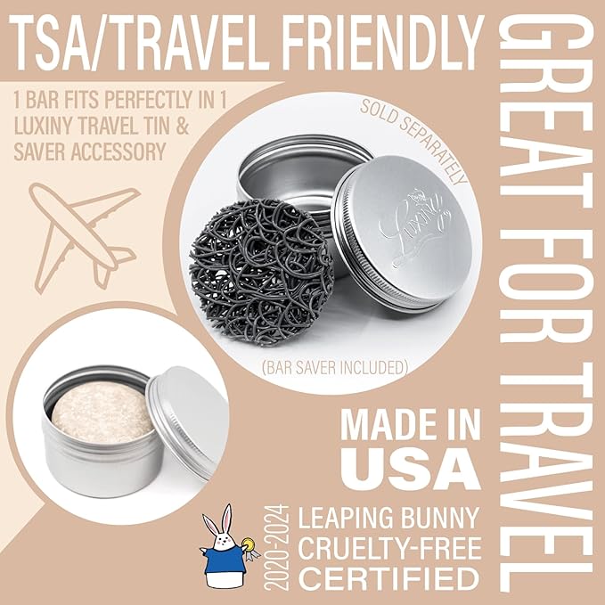 Unscented Shampoo Bar for all hair types is Vegan, Sulfate Free and Made in USA. Get up to 60 Washes at Home or use as a Travel Shampoo. Great for strenghtening shampoo for sensitive skin.