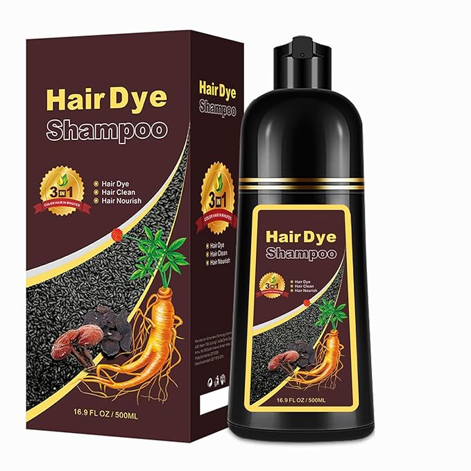 Cherry Brown Hair Dye Shampoo 3 in 1, Long-lasting & Natual Hair Color Shampoo, Herbal Ingredients Natural Shampoo Hair Dye Effect in Minutes, Gifts for Men Women 500ml